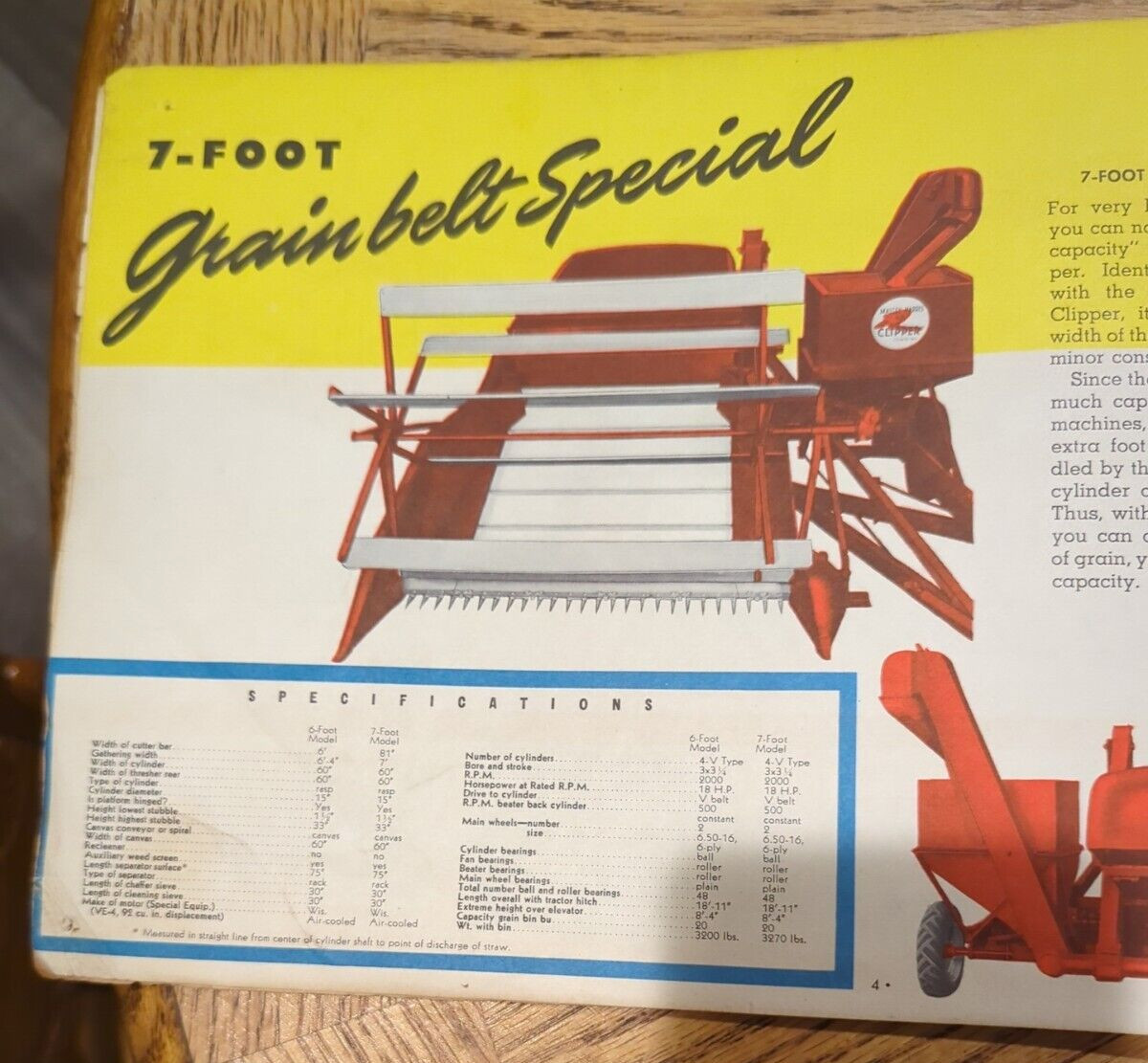 Massey Harris 1950’s Combine Sales Booklet Full Color Lot Of 2 Combine Pts &Man