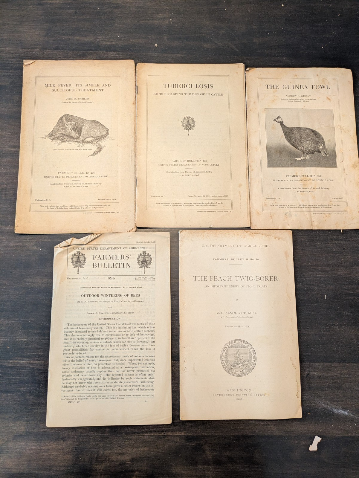 120 Antique US Dept. of Agriculture Farmers Bulletins, Leaflets, 1900-1950’s