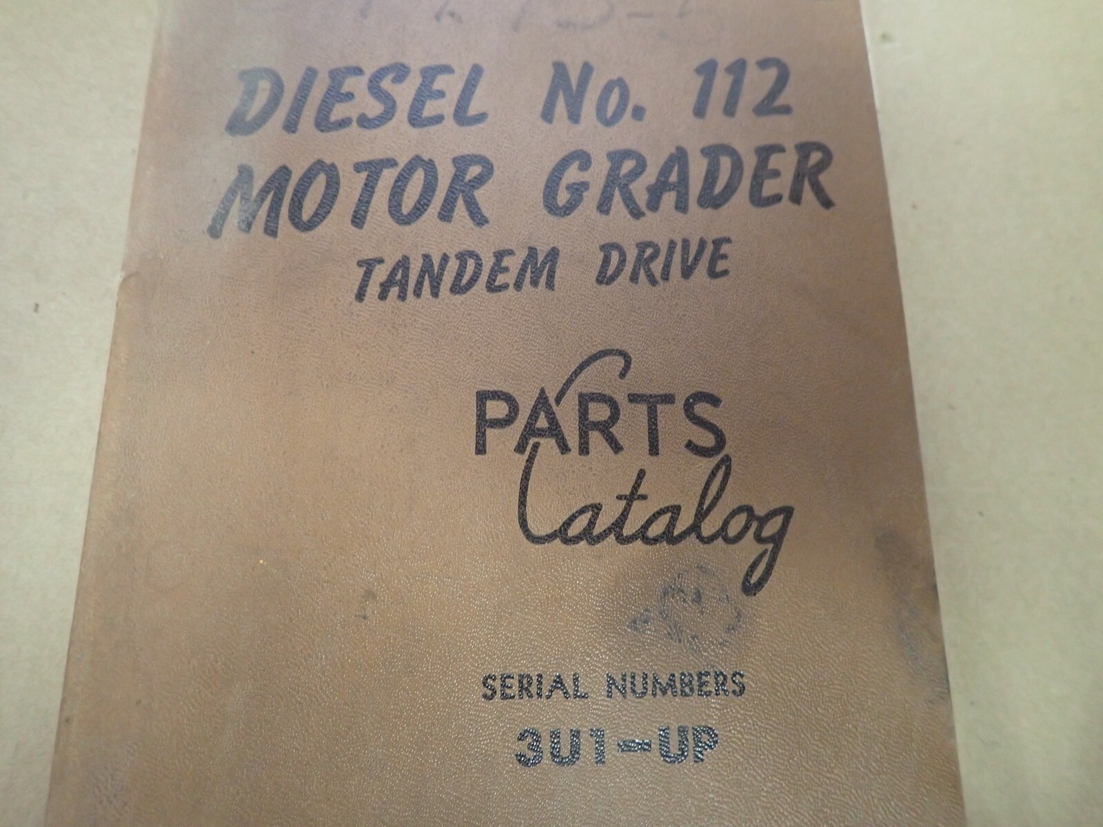 Original 1955 Cat Caterpillar 112 Diesel Parts Catalog Manual