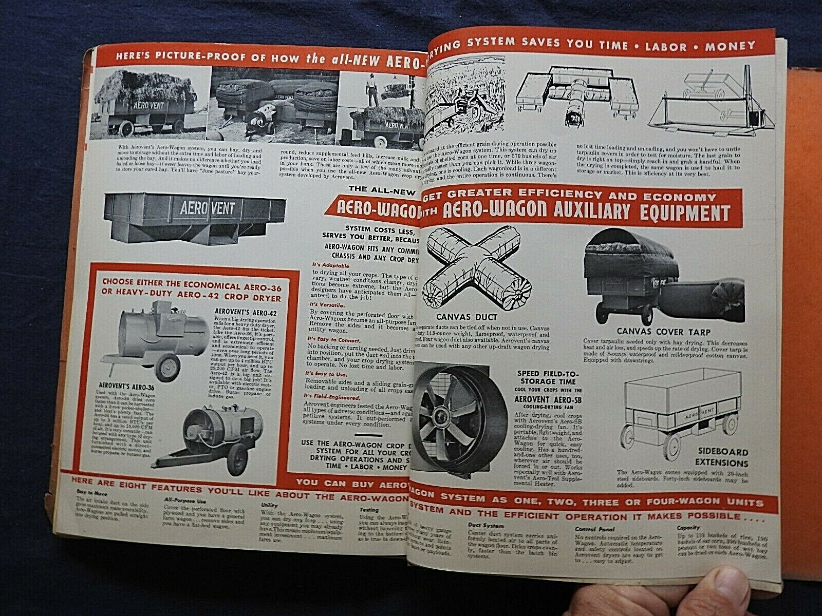 1958 Aerovent Crop Drying Systems Farm Grain Bins Portable Corn Bean Lansing MI