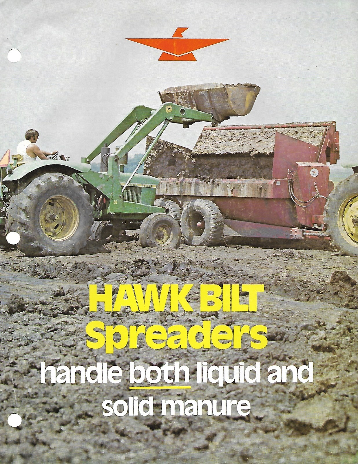 Farm Equipment Brochure – Hawk Bilt – 107 357 et al – Manure Spreaders (F8576)
