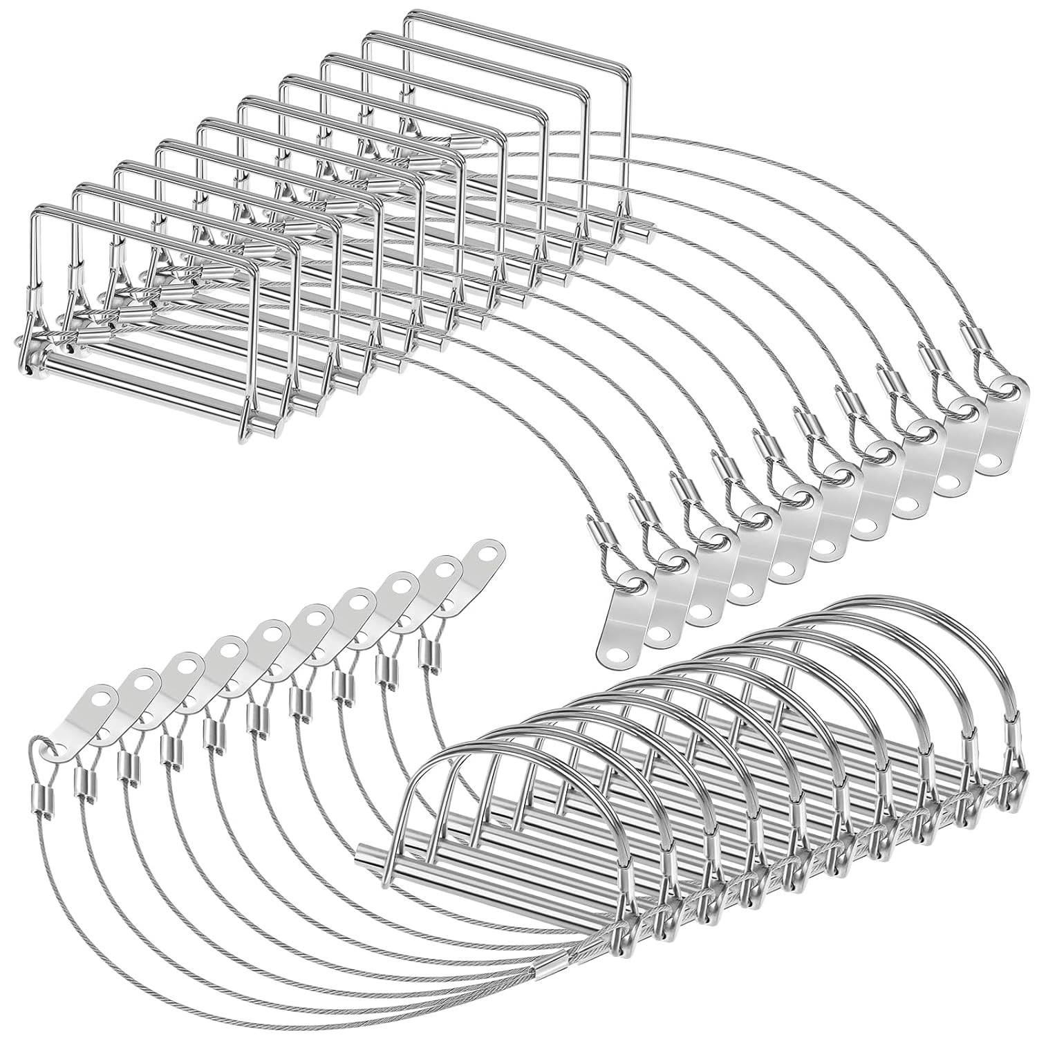 20 Pcs Trailer Coupler Pin round Wire Shaft Locking Pin 2-3/4″ X 1/4″ Heavy Duty