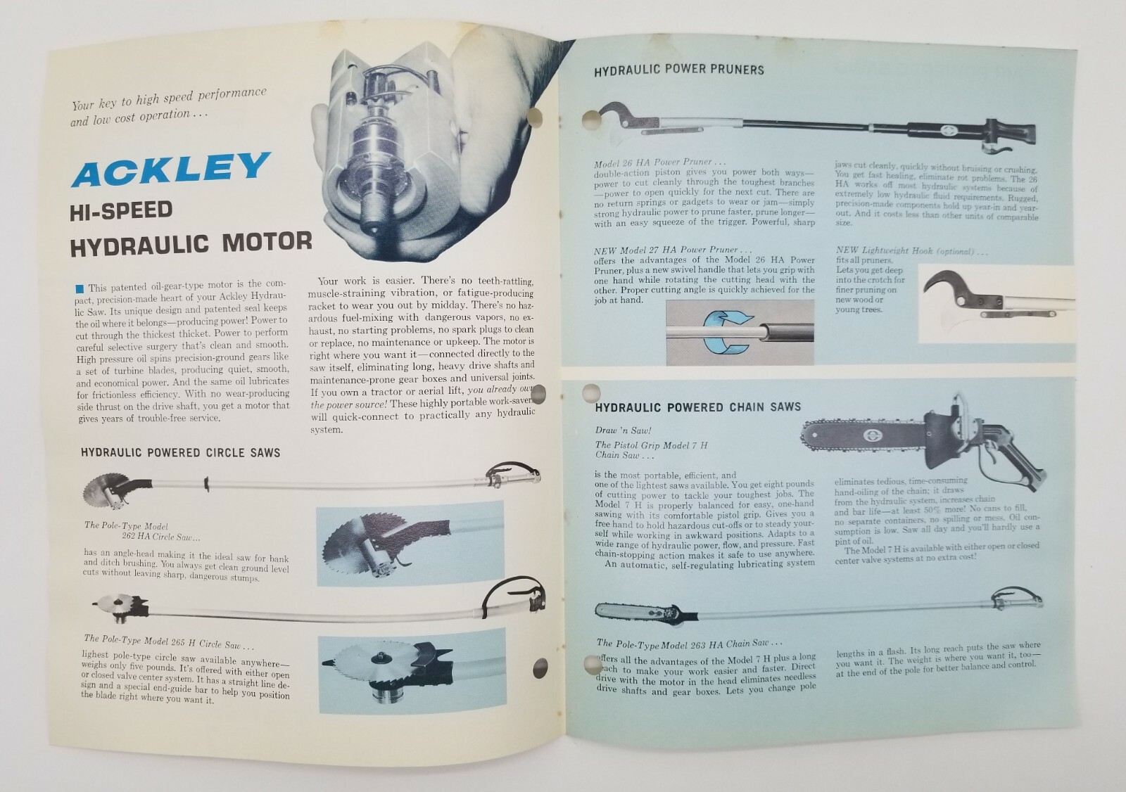 Vintage Allied Ackley Air Chainsaws Chicago Sales & Dealer Advertising Brochure