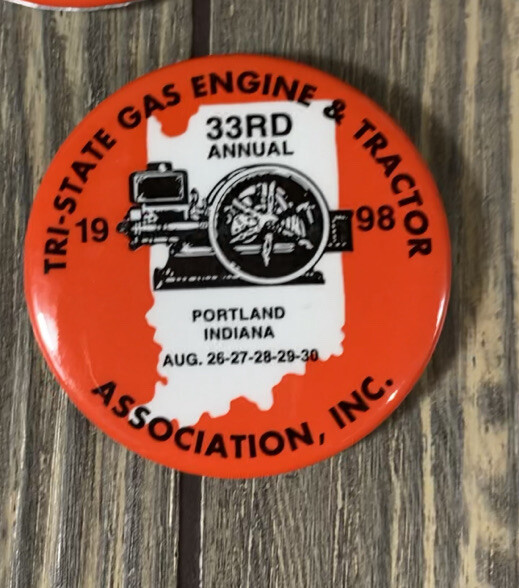 Vintage 1998 Tri State Gas Engine and Tractor Association Inc Pin 2.25” Set of 5