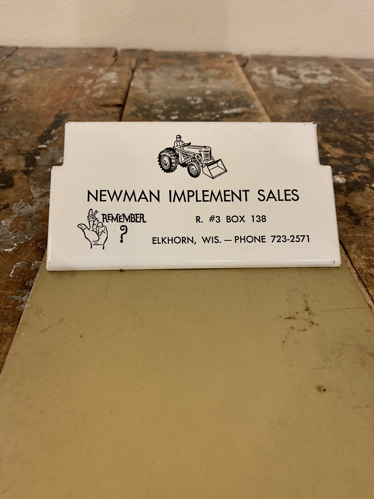 Newman Implement Sales Elkhorn Wisconsin Metal Advertising Clipboard