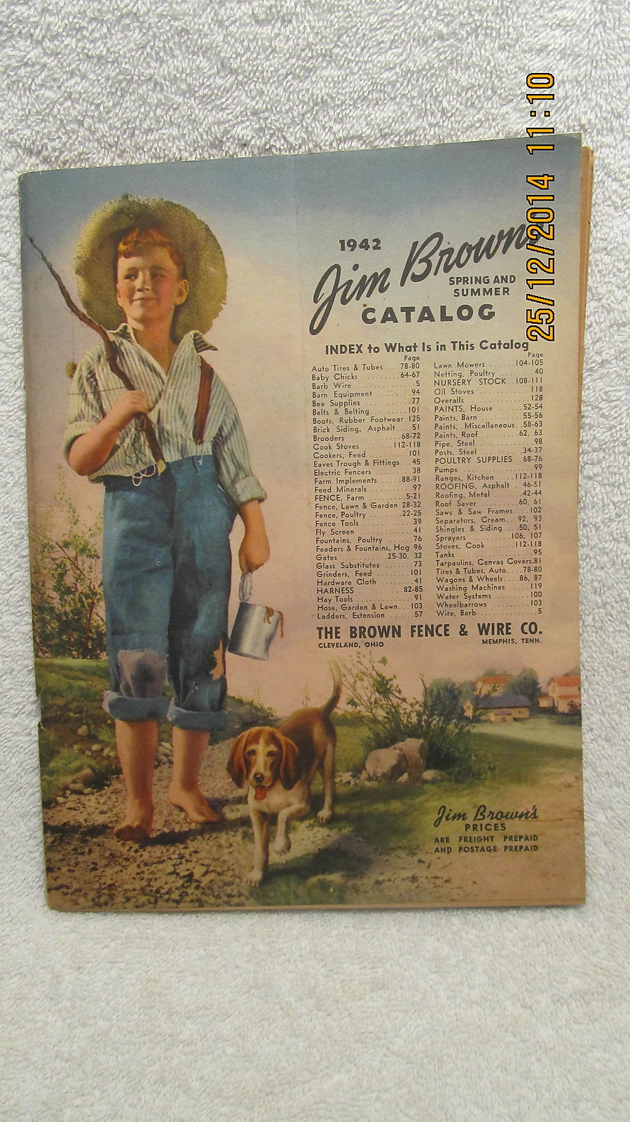 1942 Jim Brown’s Catalog Farm Supply Fencing Tom Sawyer on Cover Young Boy & Dog