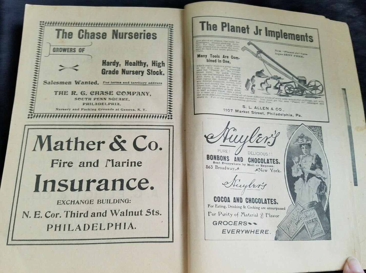 1899 Practical Farmer’s Year Book & Almanac Farmer Co Philadelphia Vol 1 No. 1
