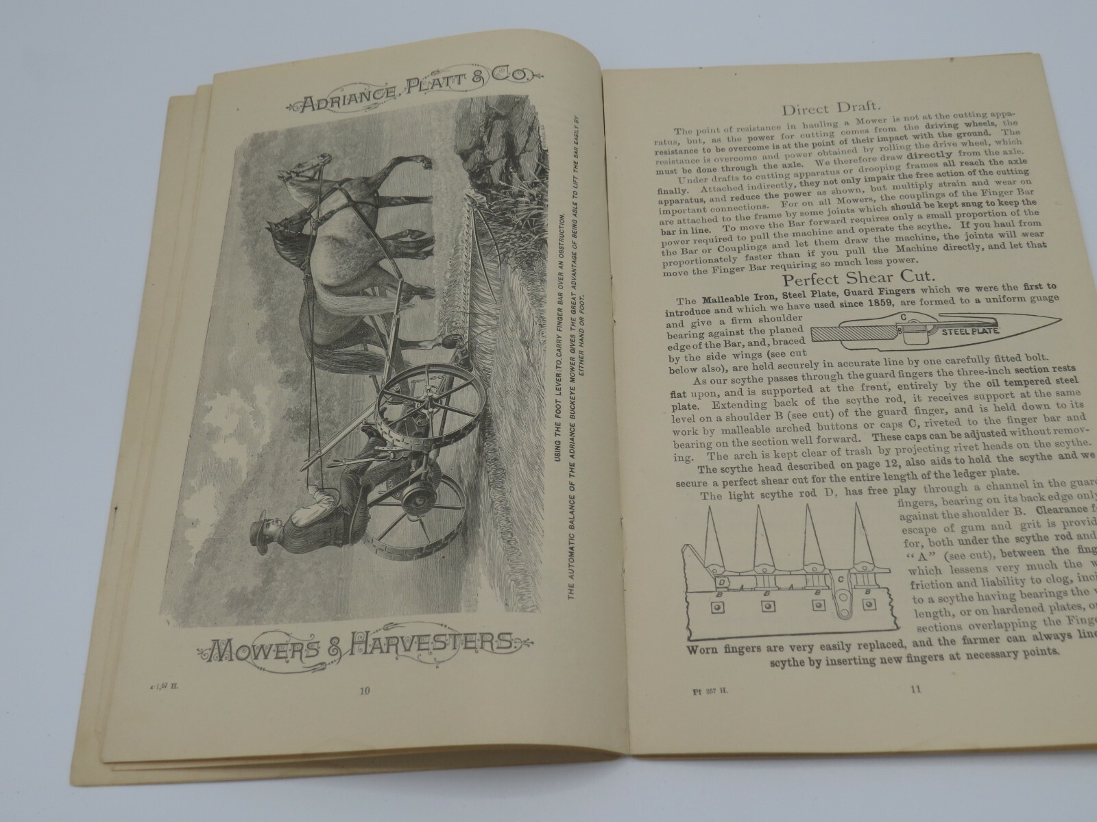 Vintage 1895 ADRIANCE BUCKEYE Harvesting Binder sales Brochure Catalog ORIGINAL