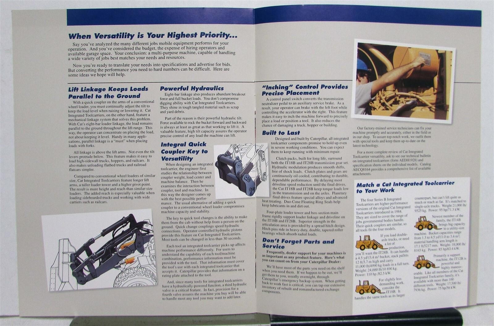 1990 Caterpillar Integrated Tool Carriers Features Sales Brochure