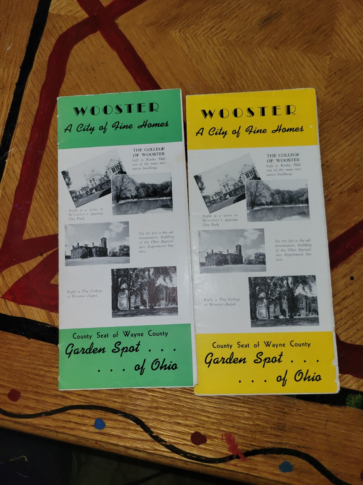 Antique Brochure Wooster Wayne County Ohio fine homes map lot 2