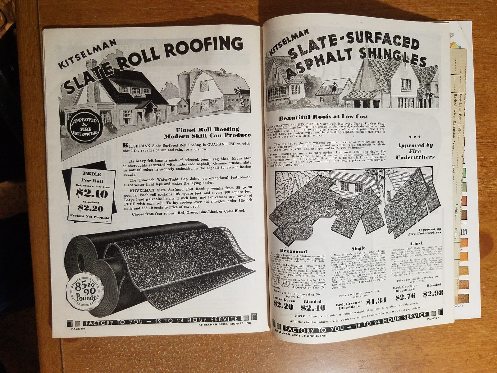 1926 Kitselman Fence Catalog & Order Form: Fence, Gates, Posts, Barbed Wire