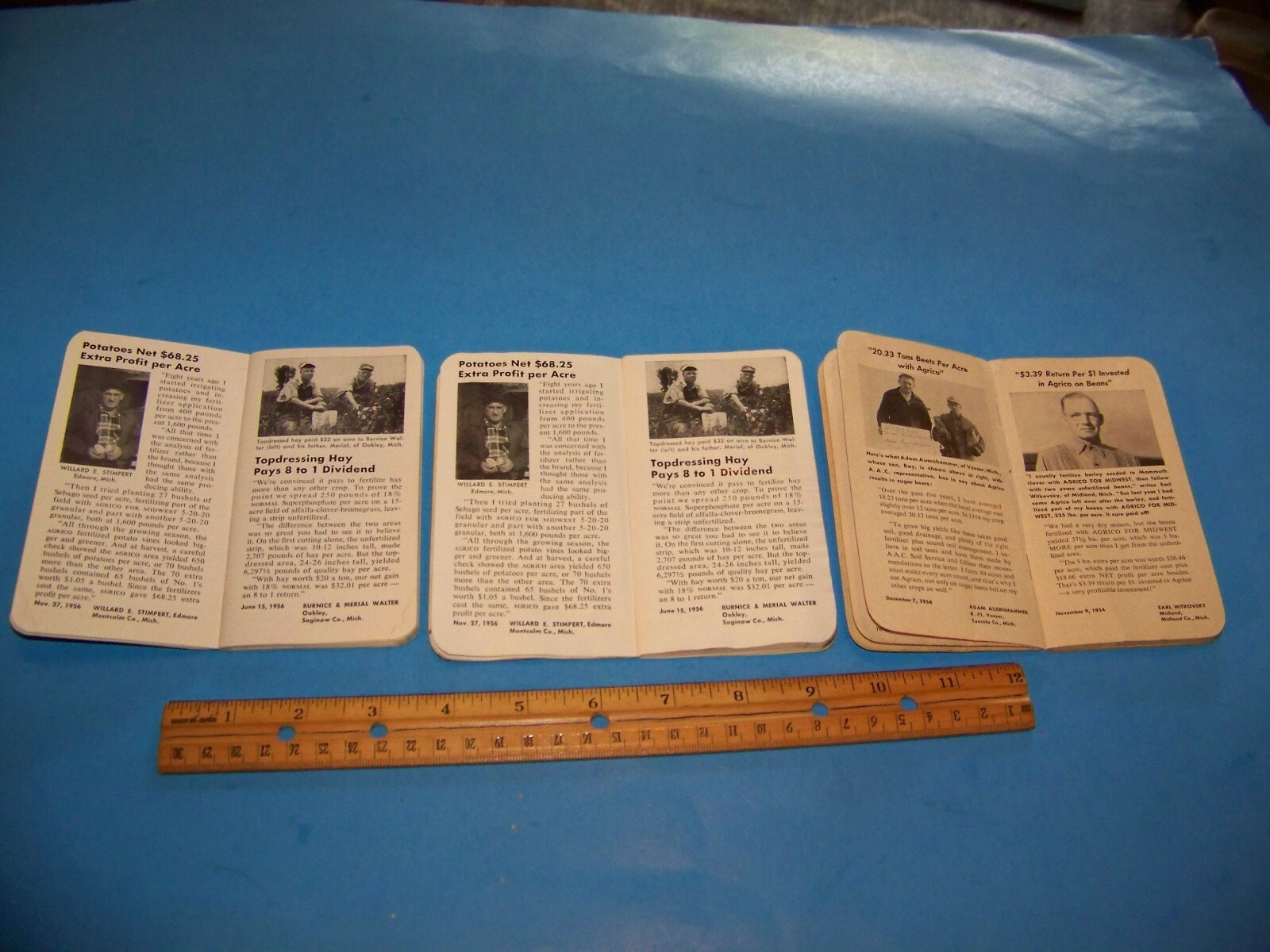 Agrico Memo Books ( 3 ) 1958 & 1956 “The Nation’s Leading Fertilizer”