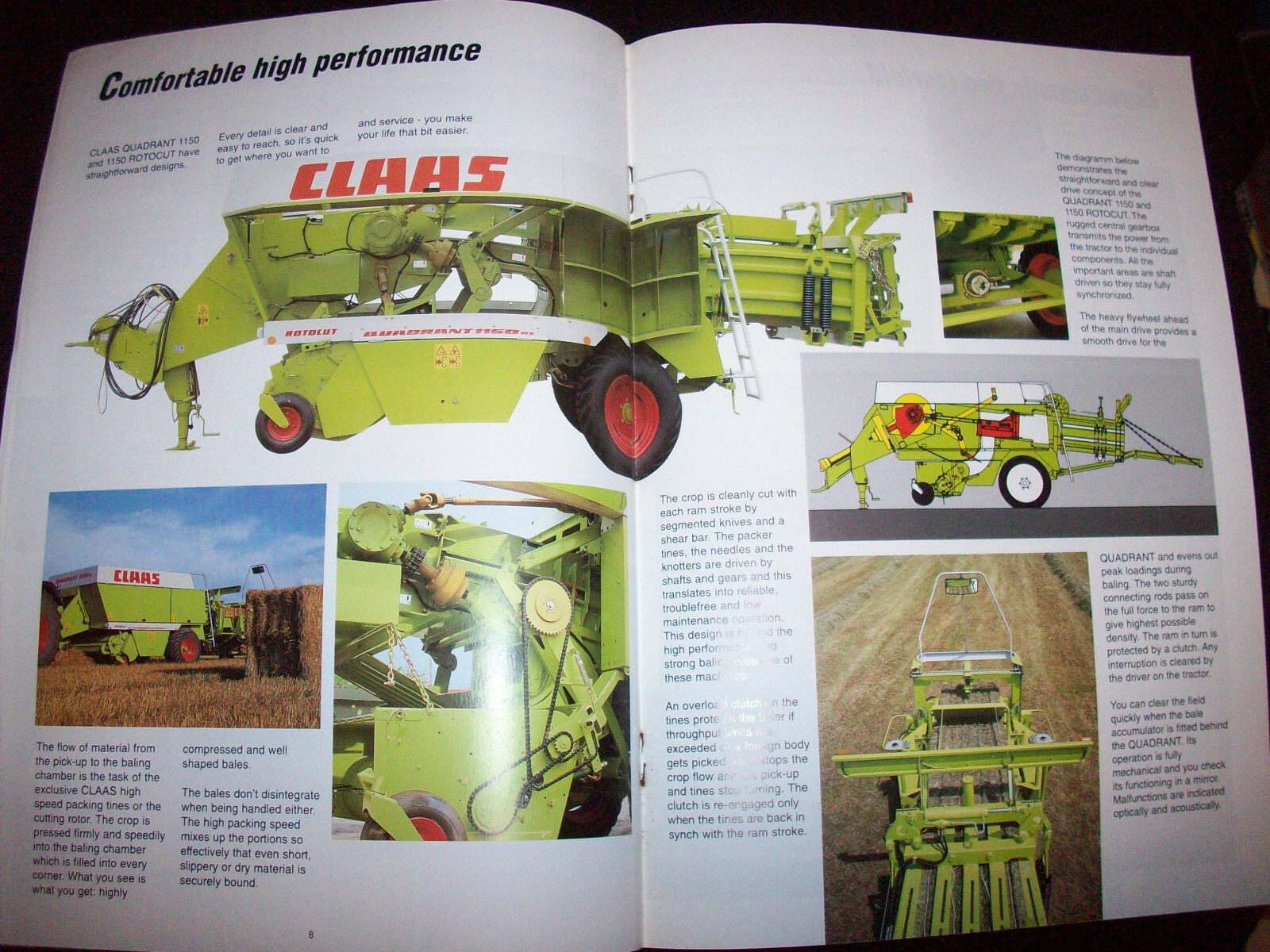 Claas Square Hay Baler Advertising Brochure Quadrant 1150 1150 Roto Cut