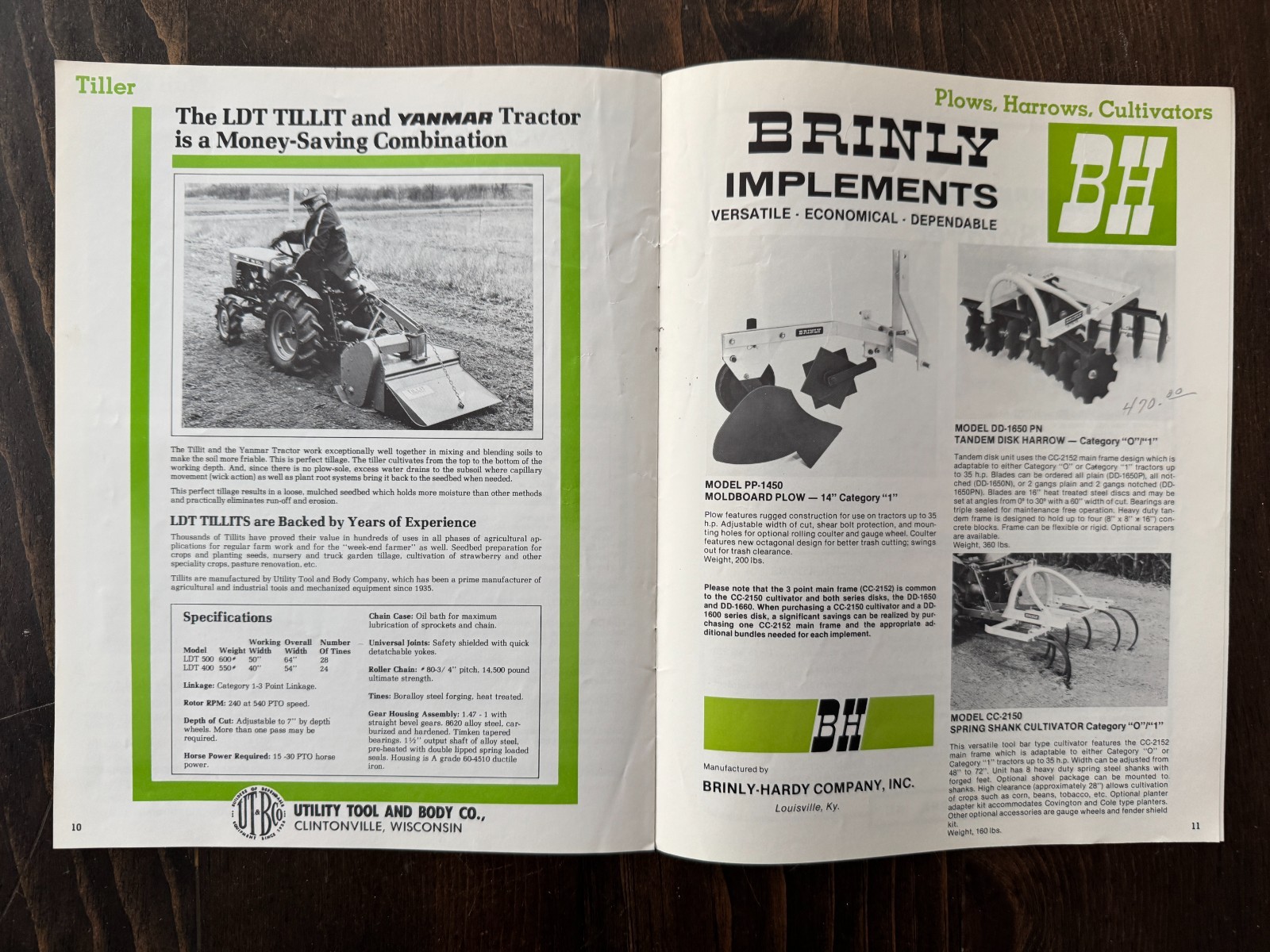 VINTAGE 1970’S YANMAR DIESEL 4 WHEEL DRIVE TRACTOR & ATTACHMENTS BUYERS GUIDE