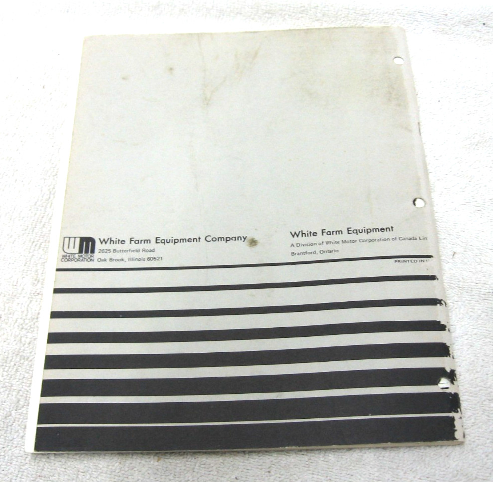 1974 OLIVER WHITE TRACTOR OPERATORS MANUAL 4-150 4 WHEEL DRIVE MODELS