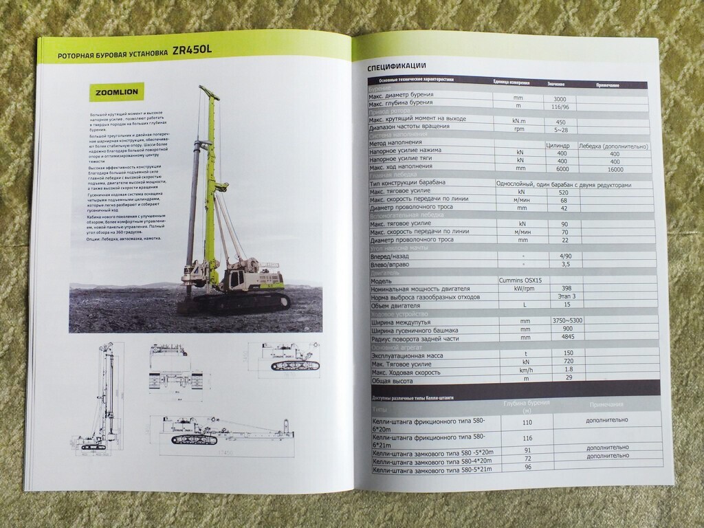 ZOOMLION Rotary Drills & Greifer Excavator Mining Equipment China Brochure 2022