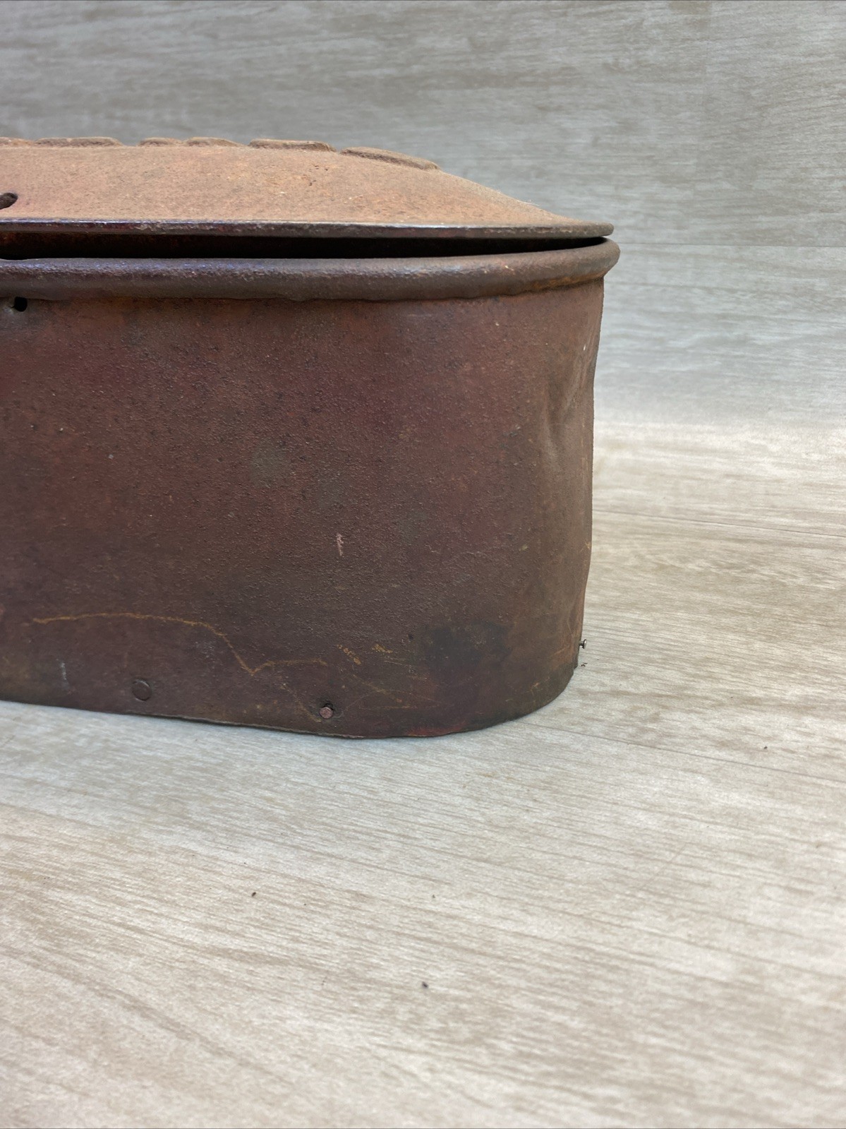 Antique Adriance cast iron mower reaper collectible tool box Chipped BARN FIND