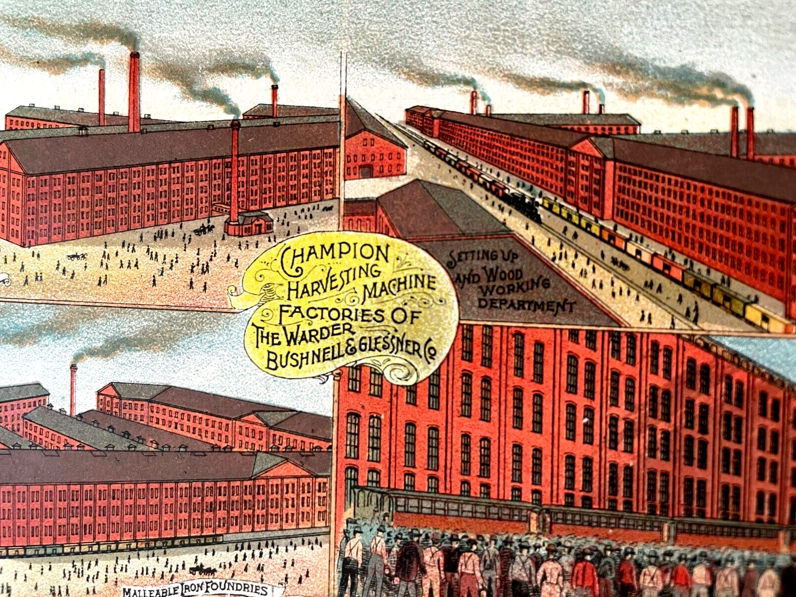 Fantastic Victorian Trade Brochure & Map “The Warder Bushnell & Glessner Co” *