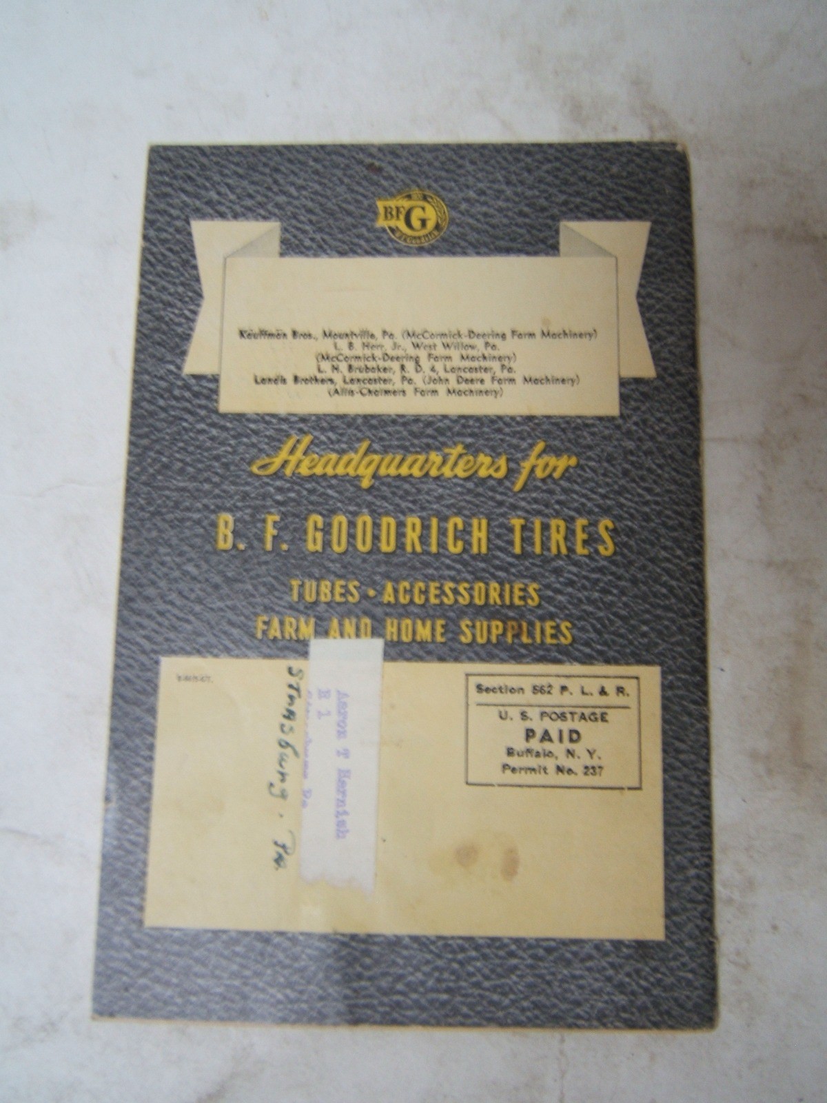 B F Goodrich Farmer’s Handbook and Almanac 1949 Good Condition