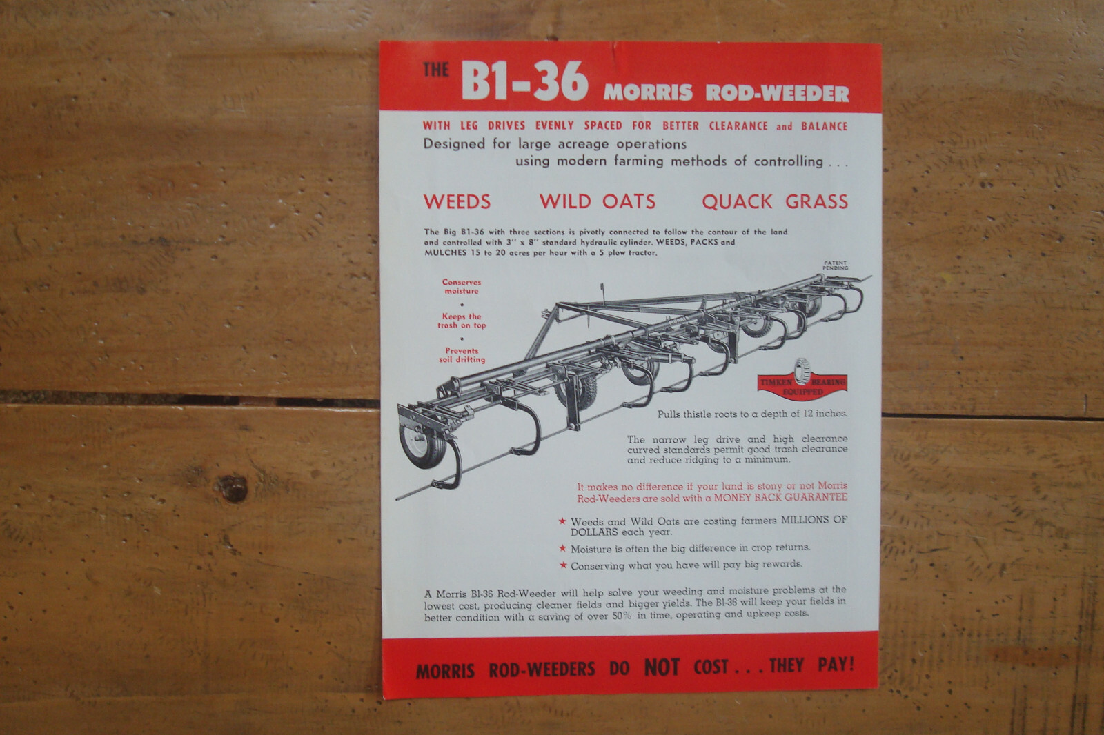Morris B1-36 Rod-Weeder Brochure