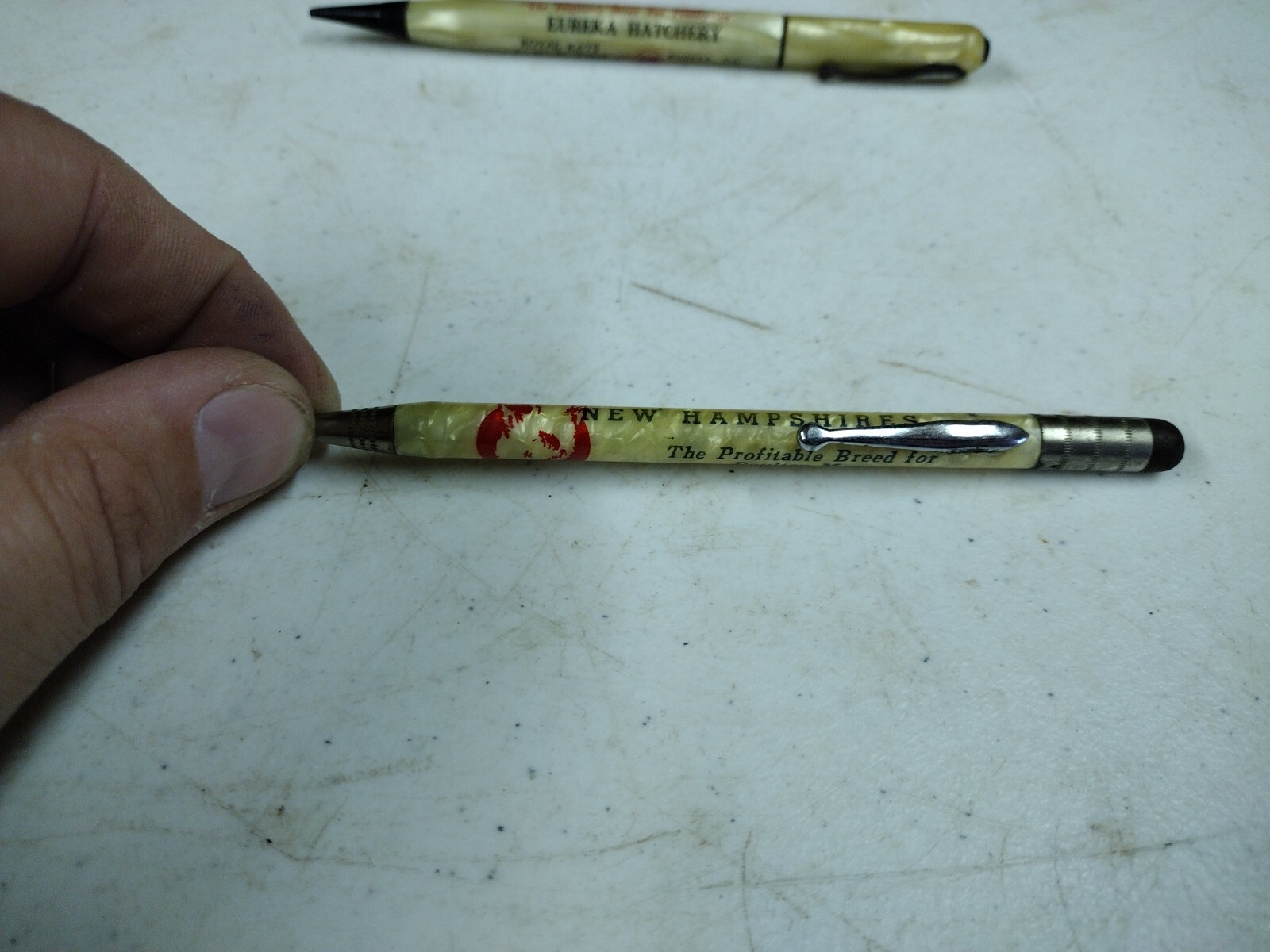 Vintage Lot Of 3 Eureka Illinois Hatchery Advertising Mechanical Pencils