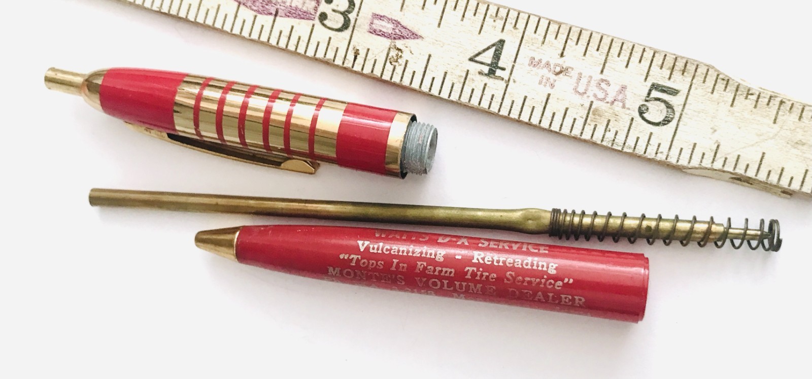 Vintage Watt’s DX Advertising Pen Farm Tire Service Monte’s Dealer Montezuma IA