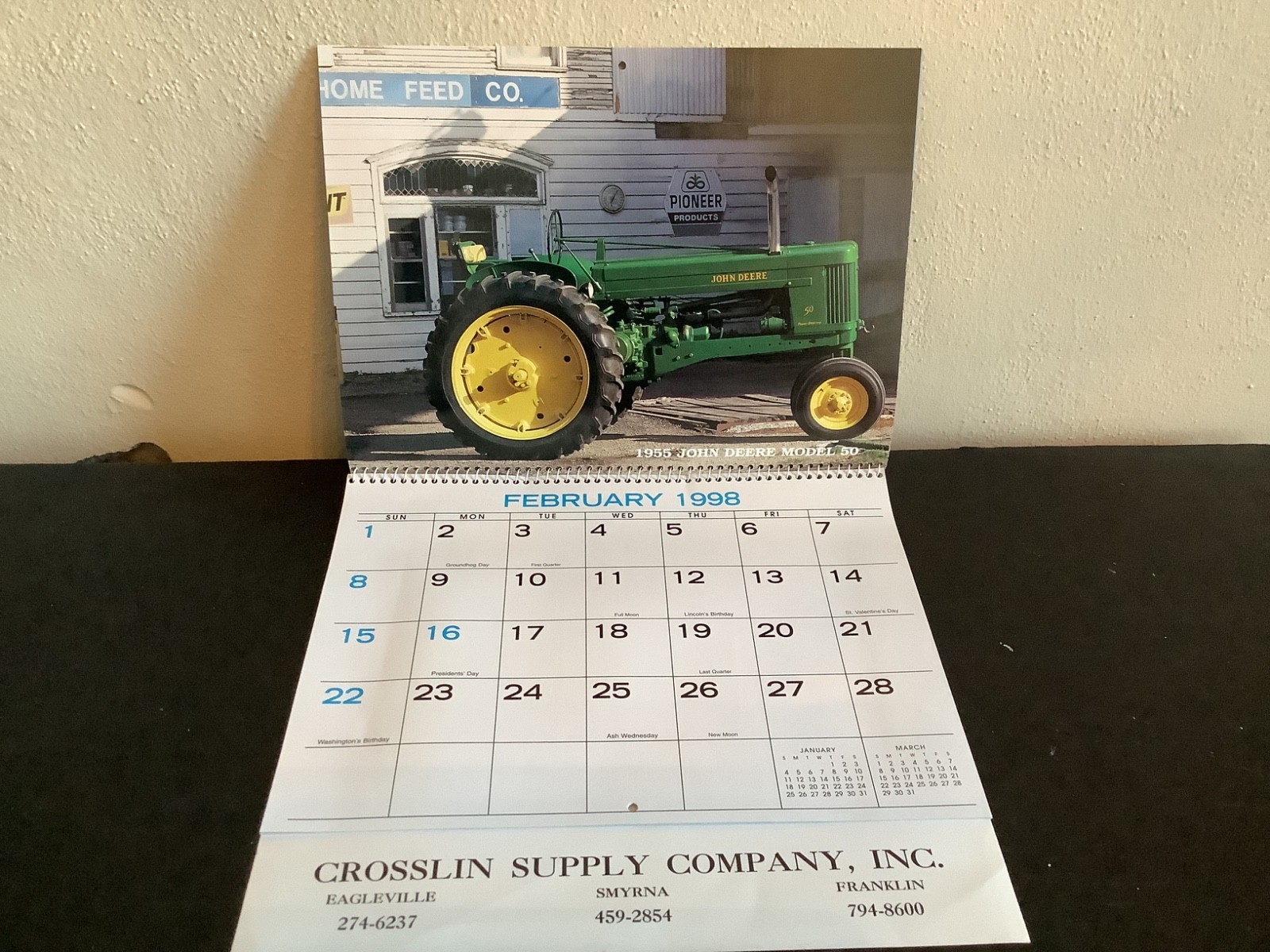Vintage 1998 Crosslin Supply Company Classic Farm Tractors Calendar