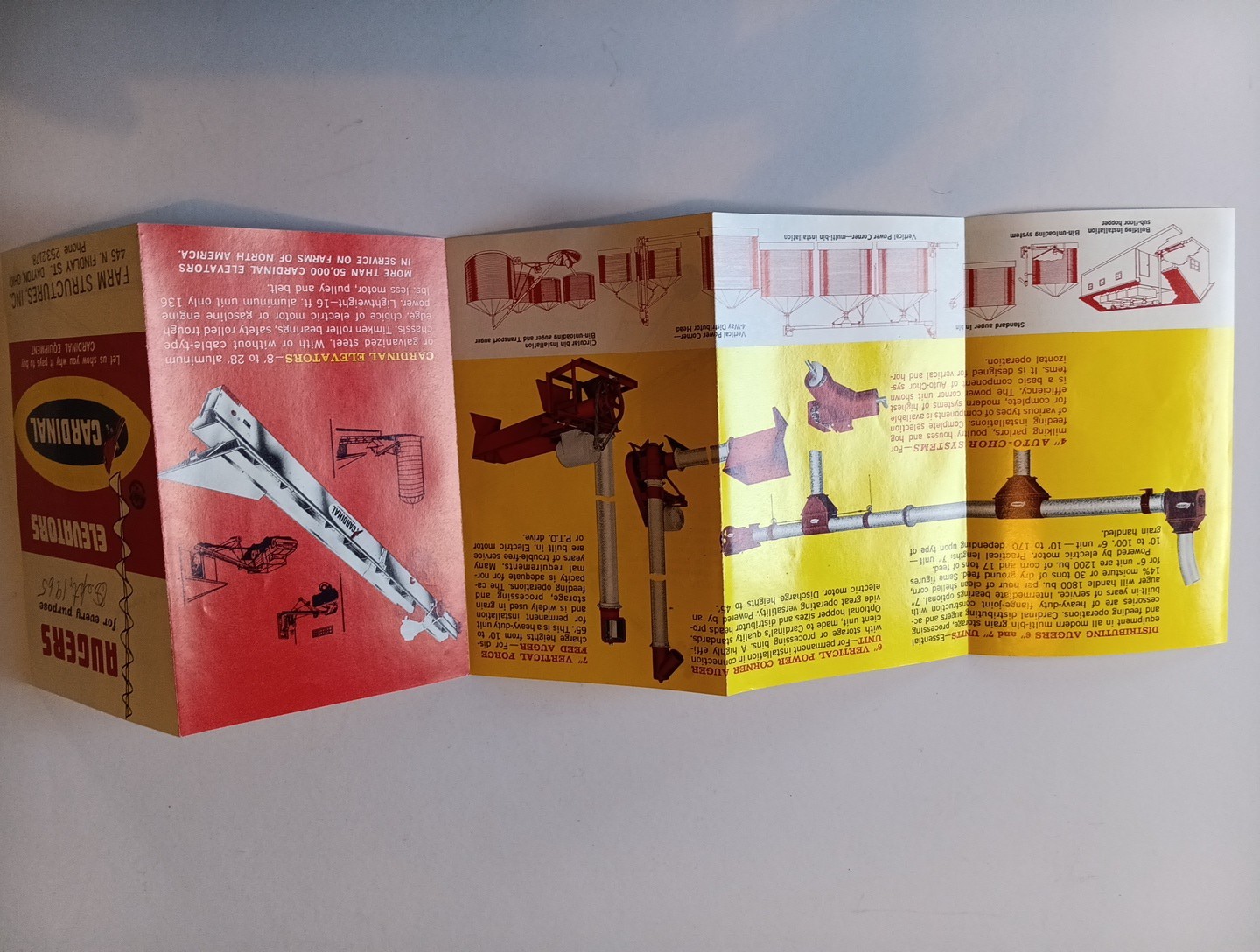 3 Vintage Cardinal EQUIPMENT ADVERTISING Brochures Flyers