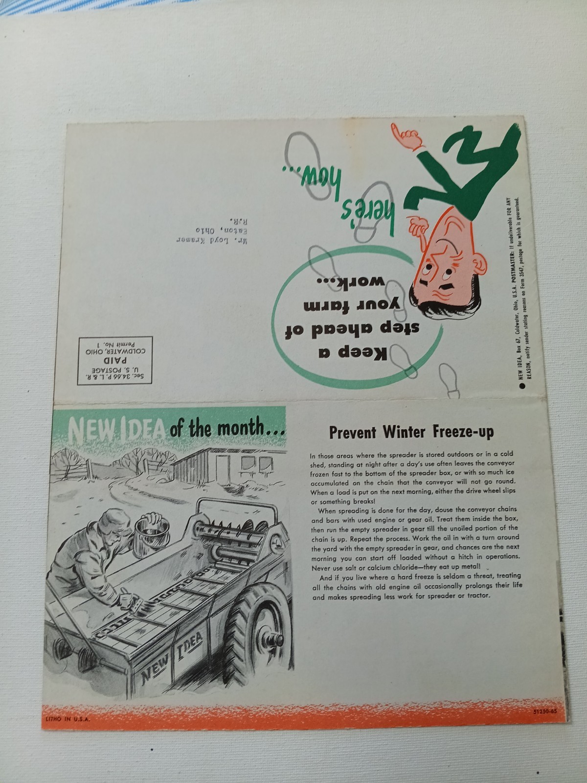 NEW IDEA “Two Big Steps toward Easier, More Profitable Farming” Mailer Ad