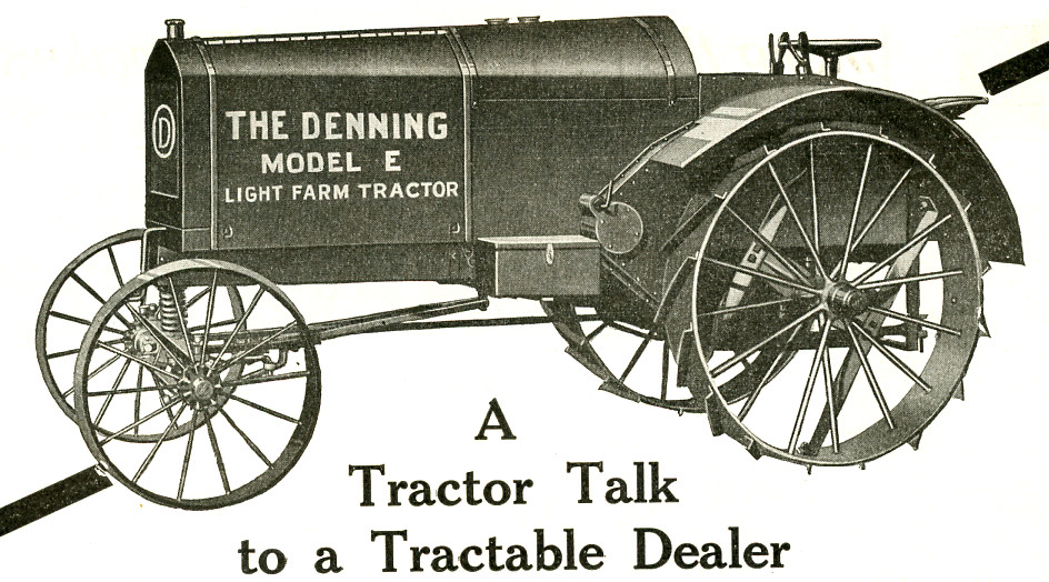 1916 Original Durable Denning Light Farm Tractor Ad. Cedar Rapids, Iowa