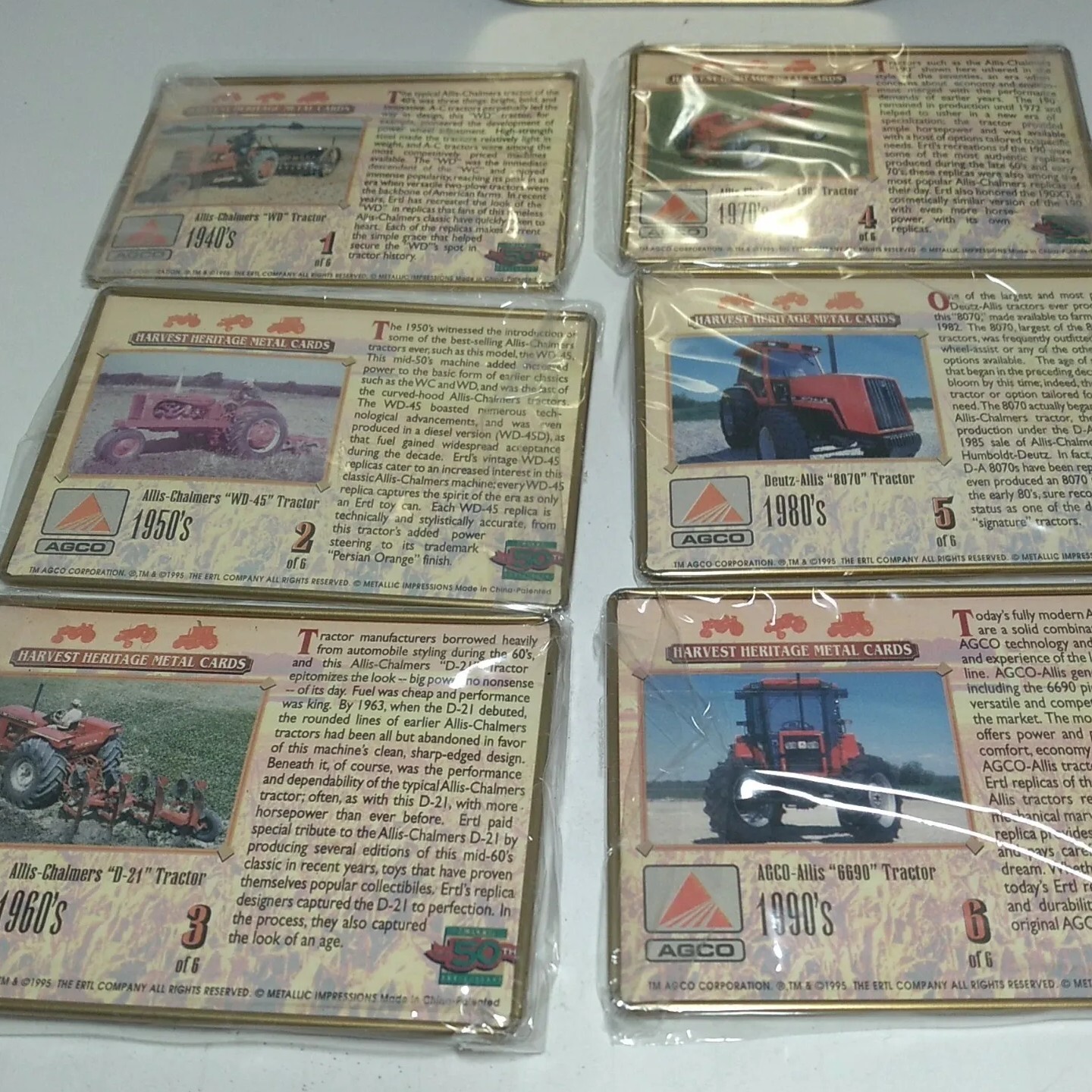 90’s Allis Chalmers ERTL 50TH Anniversary Harvest Heritage Commemoritive Series