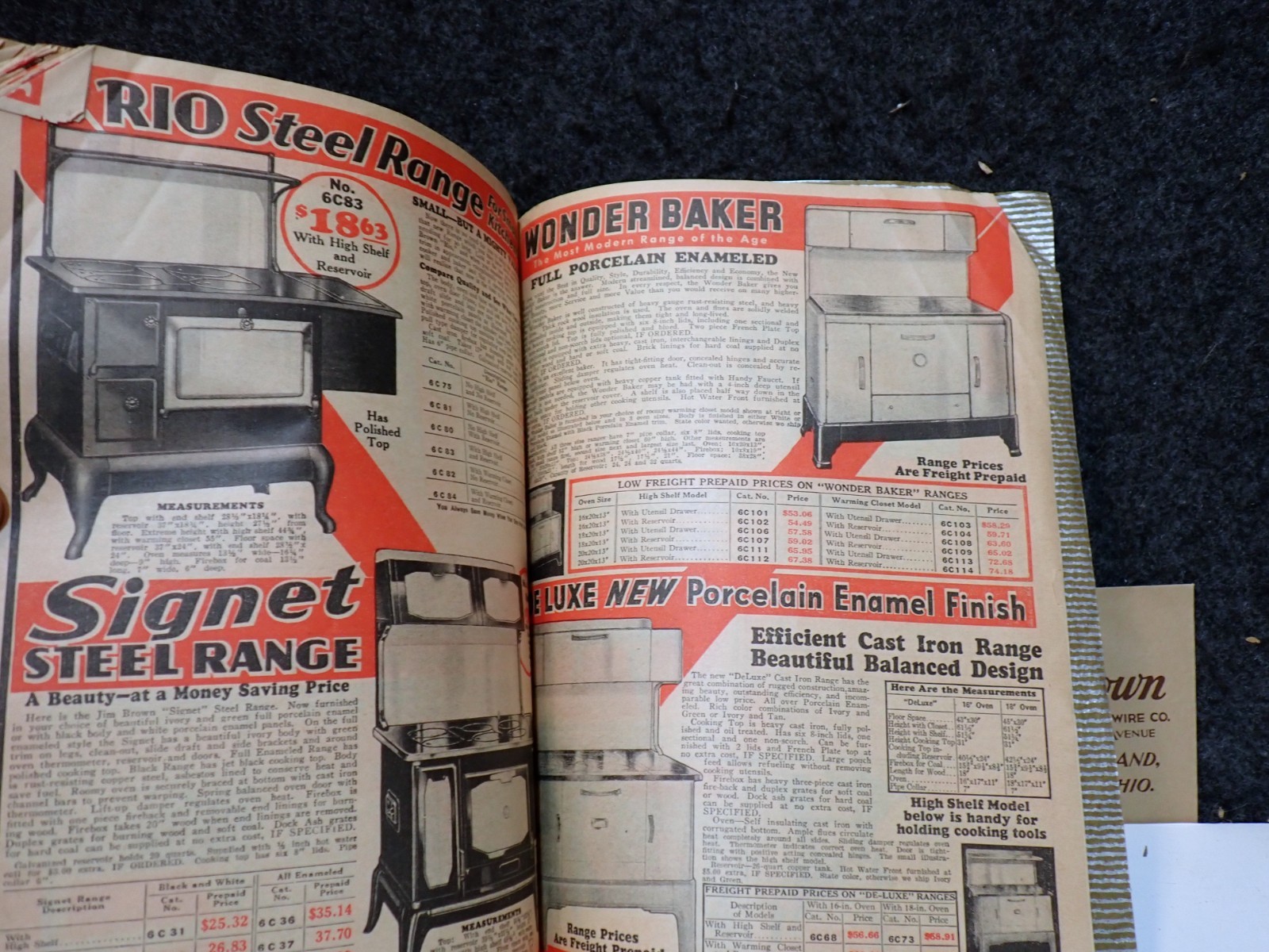1937 JIM BROWN’S FENCE & BARB WIRE PAINT HORSE HARNESS STOVE FARMING CATALOG