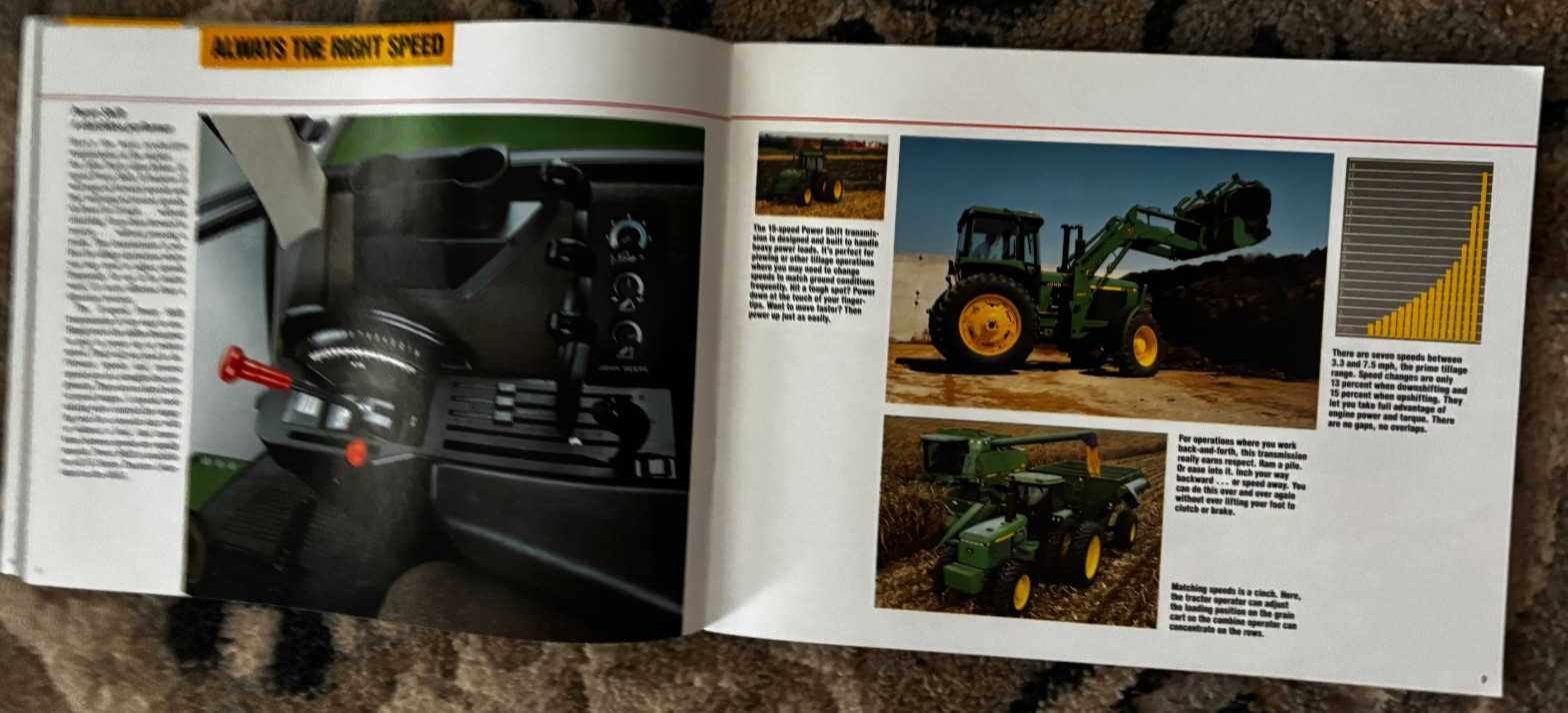 John Deere 4055 4255 4455 4555 4755 4955 Tractor for 1990 Brochure DCPA26