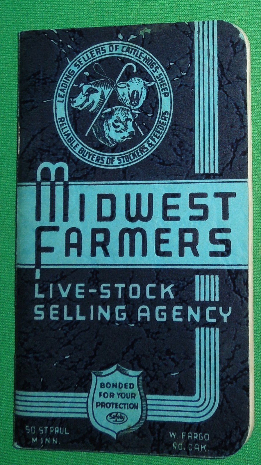 Antique Farm & Livestock Themed Advertising Calendar Memo Booklets x3, 1917-1948