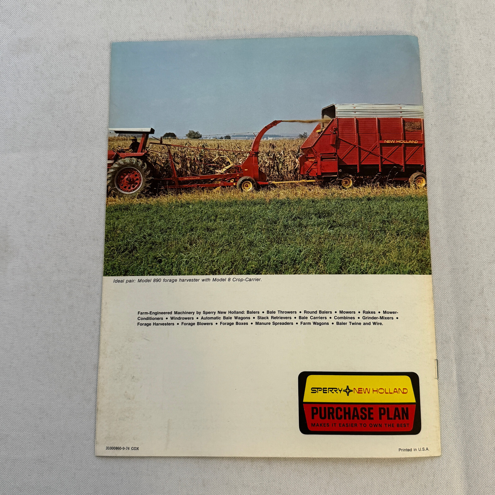 Sperry New Holland Farm Equipment Brochure Boxes Blowers Wagons Vintage