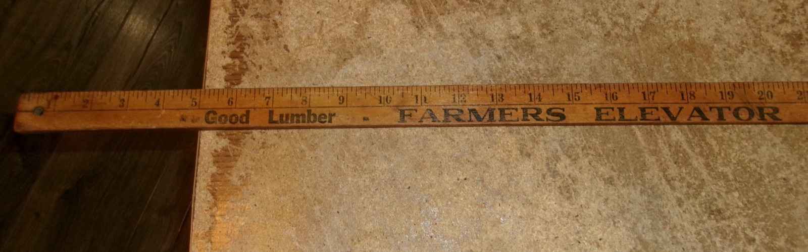 vintage farmers elevator co. yorkville/kentland il. 36″ wood yardstick good used