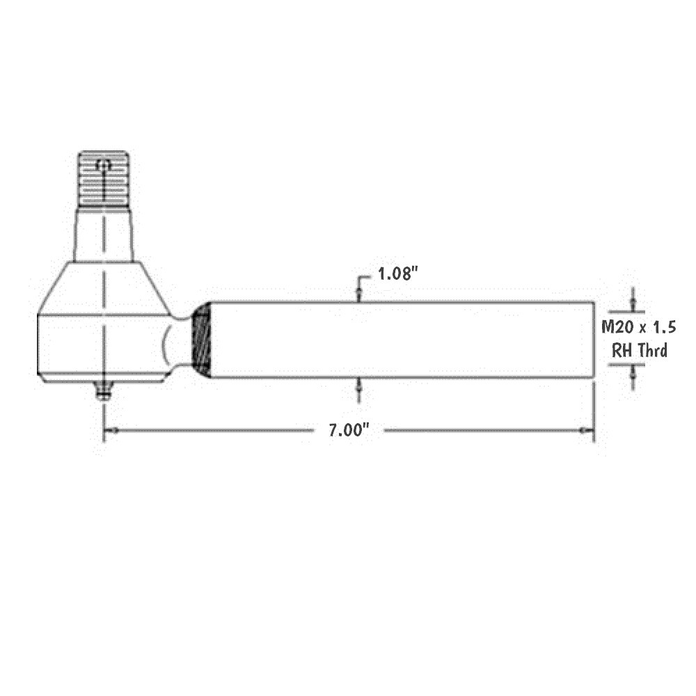 Tie Rod End Fits Kubota M4030 M4950 M5030 M6030 M6950 M7030 M8030 35533-62920