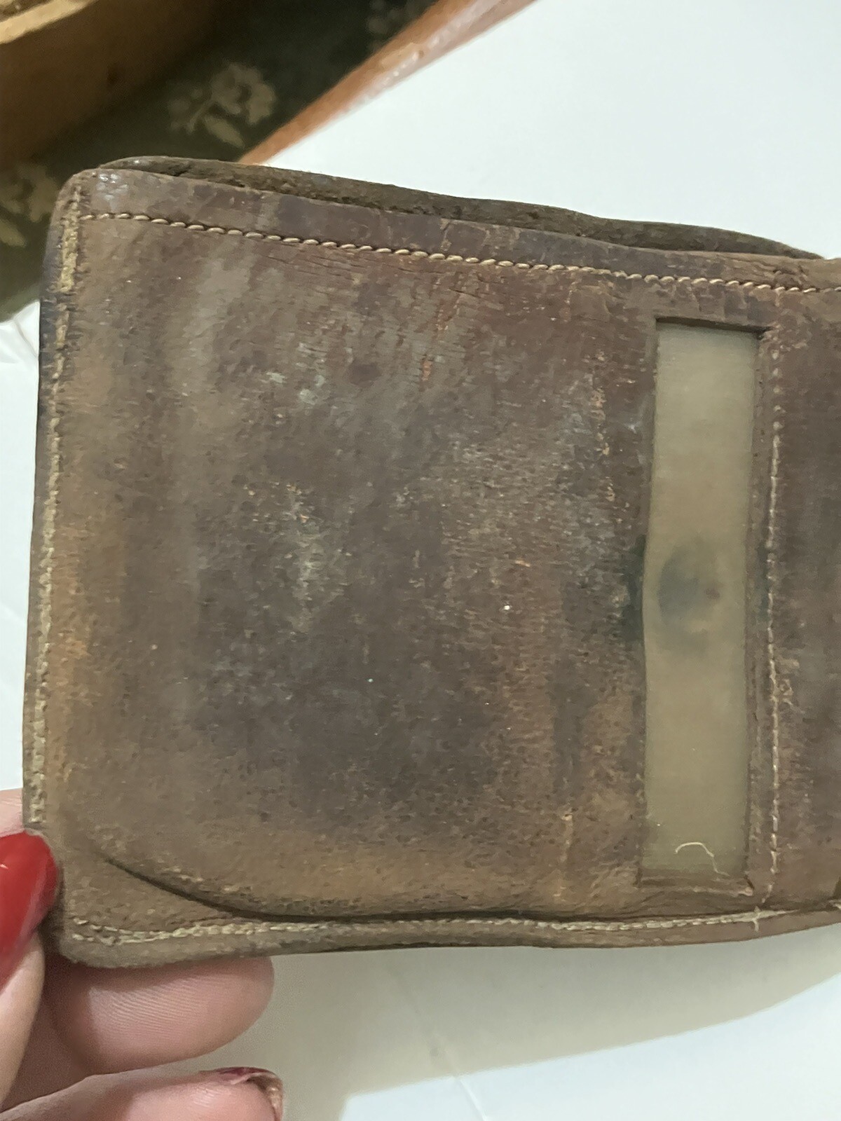 Vintage Mississippi Gin Leather Wallet First Bale Of Cotton Advertising