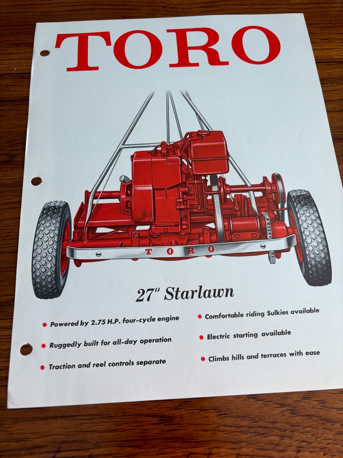 Toro 27″ Starlawn Mower Brochure FCCA24