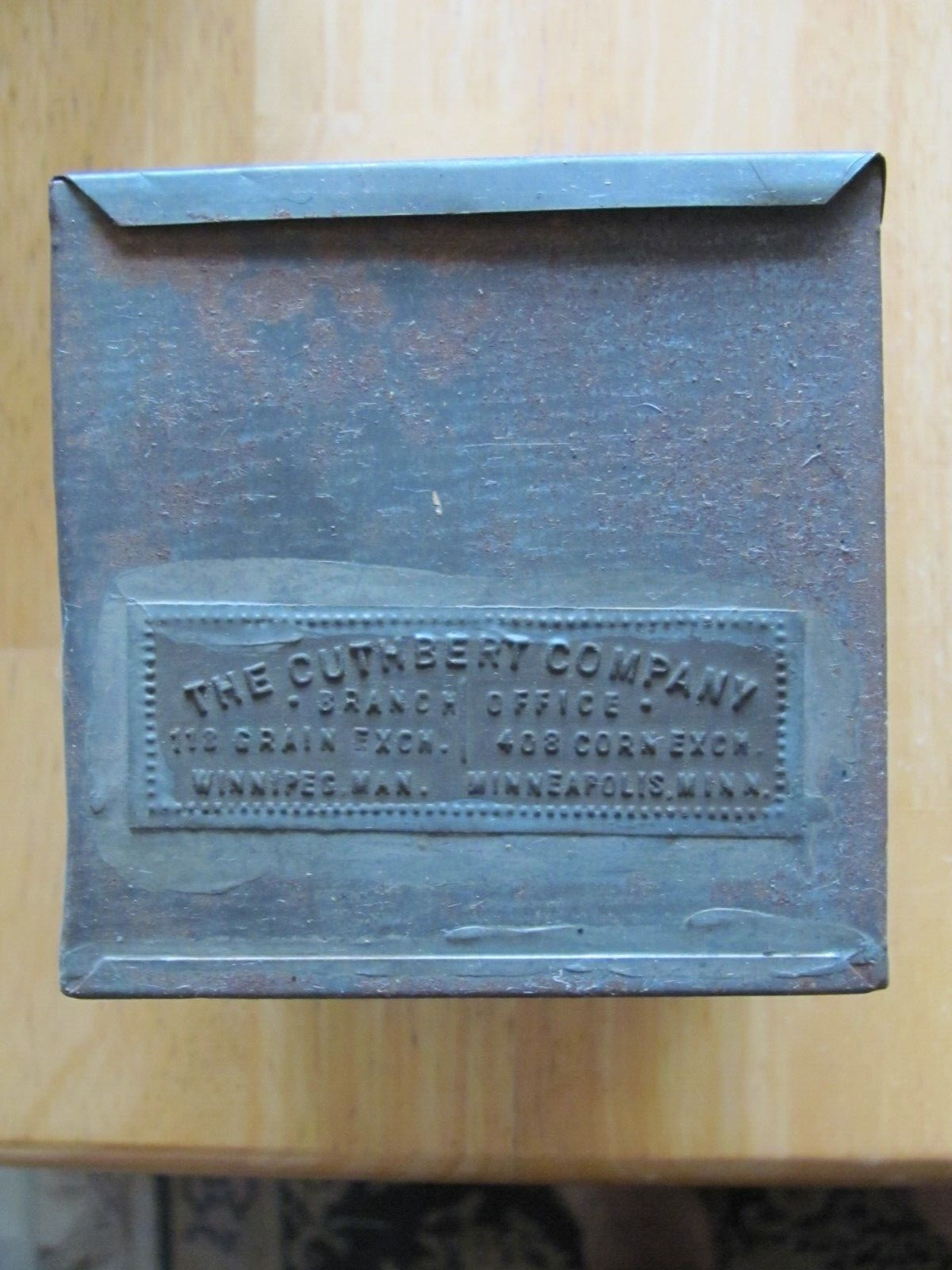 1920’S EQUIPMENT PARTS TIN BOX CUTHBERT CO MINNEAPOLIS & WINNIPEG CANADA