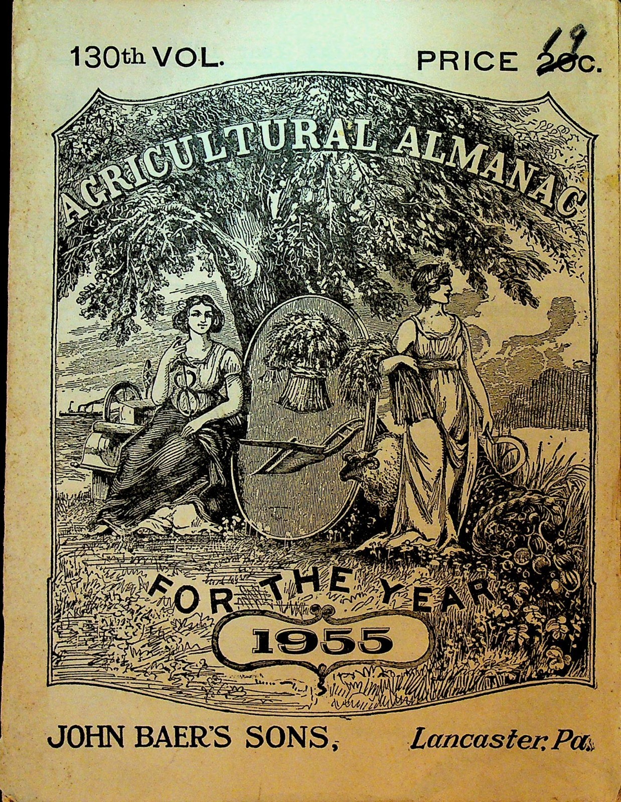 Agricultural Almanac 1955 John Baer’s Sons Lancaster Pa