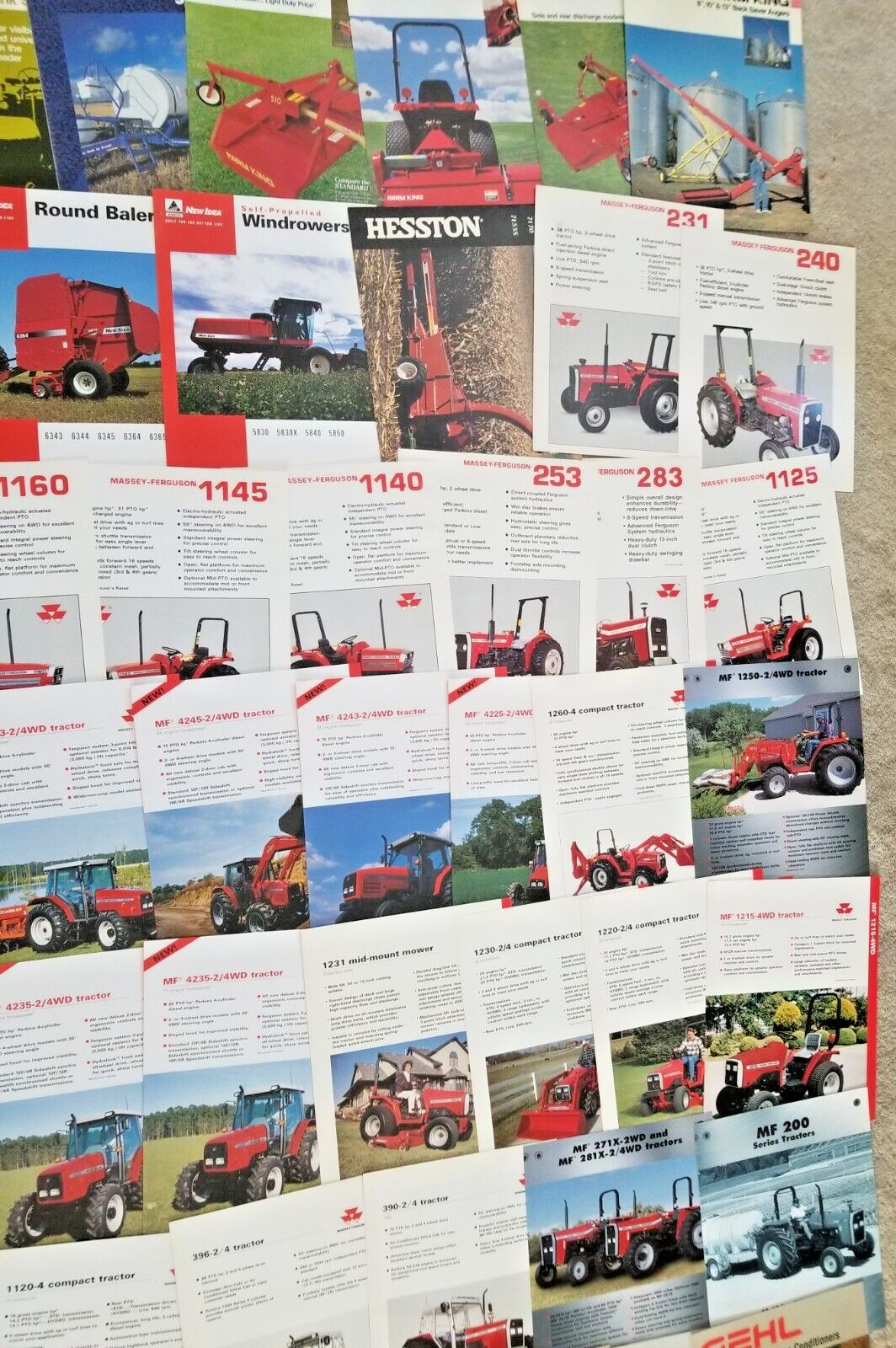 10 Pounds Of Tractor and Implement Brochures/Spec Sheets – 150+ 1980’s and Up