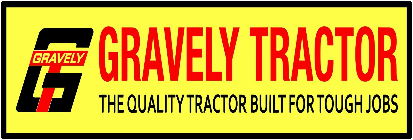 Gravely Tractors Marquee Style New Metal Sign: 6″ x 18″ Long – Ships Free