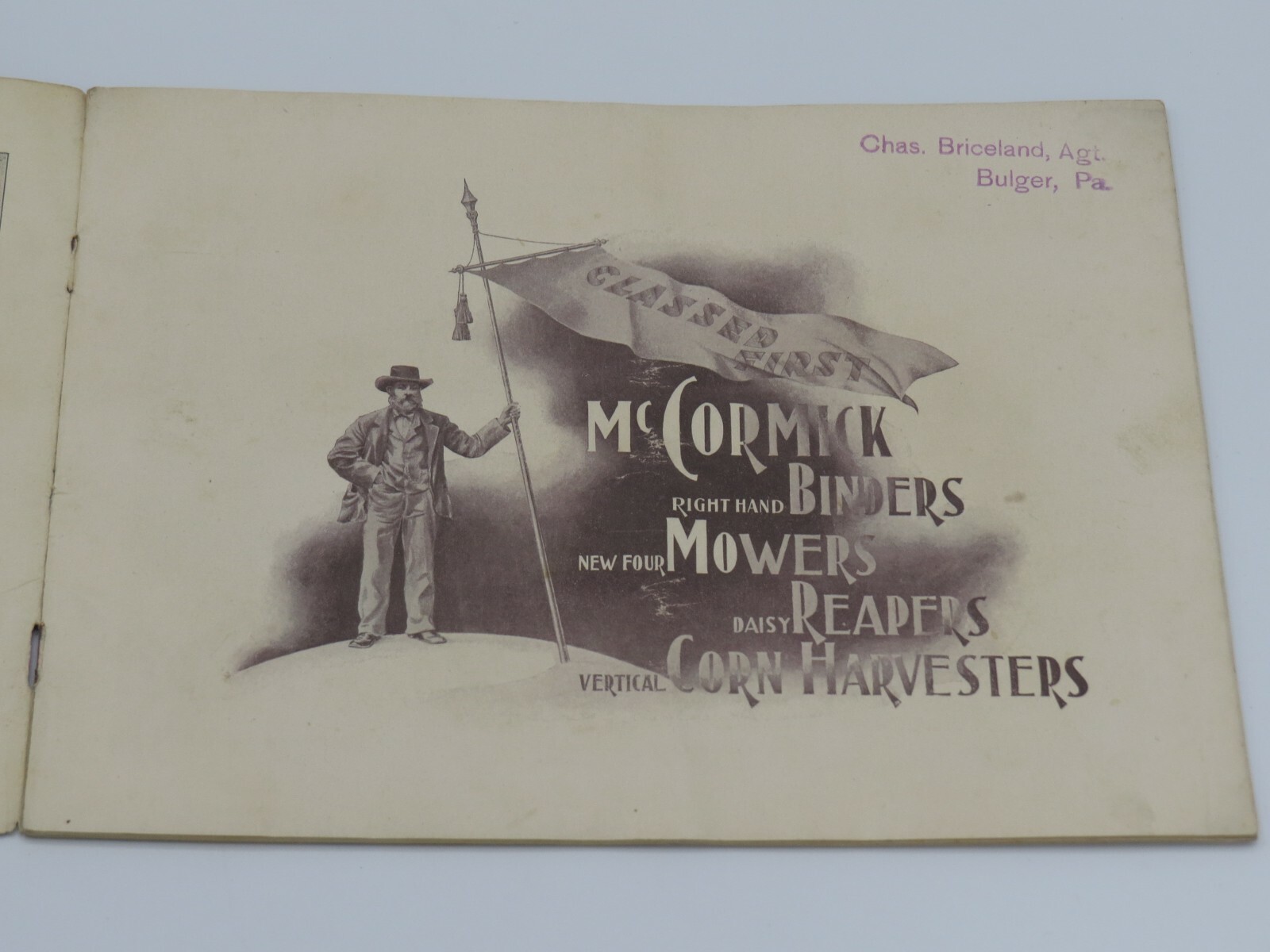 Vintage 1890’s McCormick’s Right Hand IH Deering Catalog Brochure RARE Binder