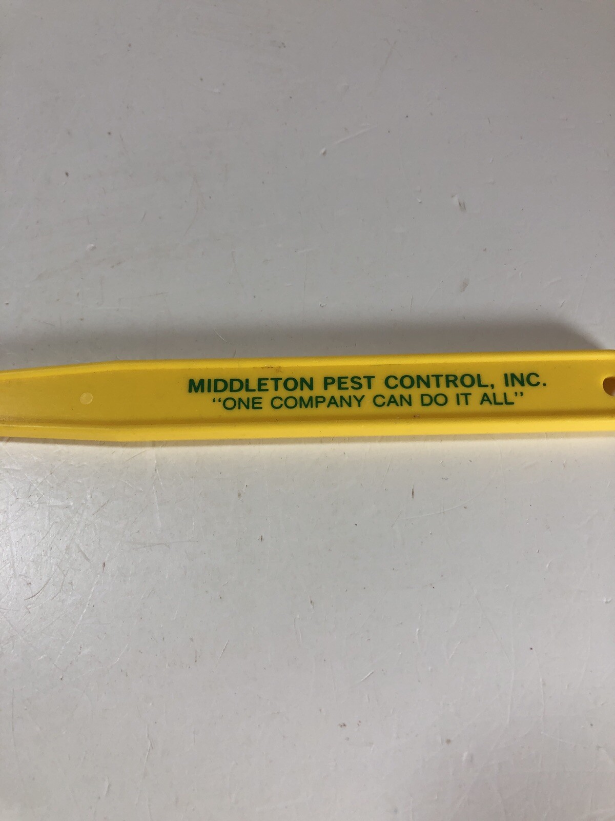 Vintage 1980’s Mini Fly Swatter Advertising Plastic Middleton Pest Control Inc