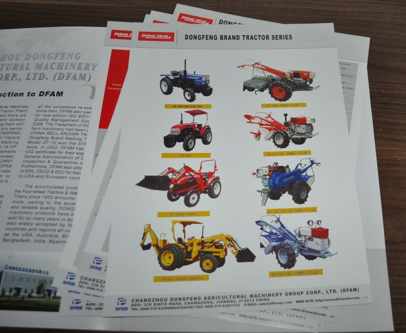 Dong Feng Tractor China Specification Brochure Prospekt Folder