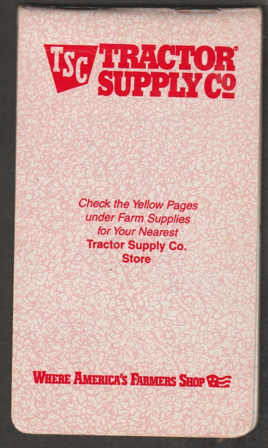 TRACTOR SUPPLY CO. (TSC) POCKET NOTEBOOK