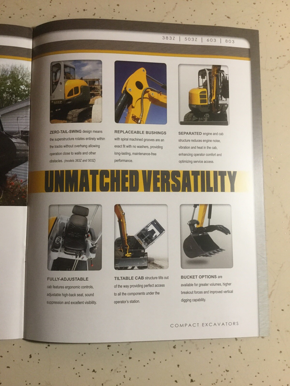 GEHL FULL LINE COMPACT EXCAVATORS 12 PAGES 2011 Sales Brochure