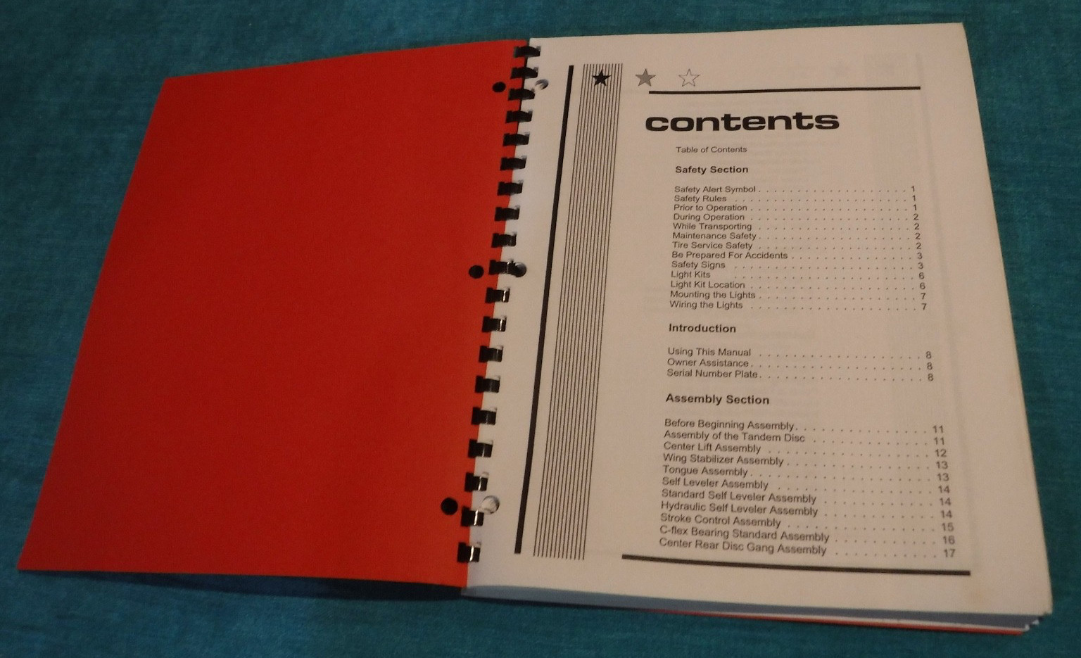 TANDOM DISC 1233 21′ – 27′ WIDE CENTER OPERATORS MANUAL SUNFLOWER 2003 BOOK
