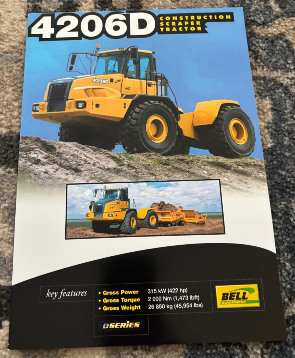 Bell 4206D Construction Scraper Tractor Brochure FCCA25
